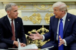 Read more about the article Trump has not mentioned Canada paying an ’entry fee’ ahead of USMCA talks, says Carney